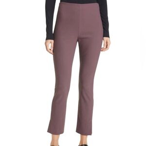 VINCE | Women’s Fig Purple Kick Pleat Crop Flare Leg Stretch Pants Size XXS